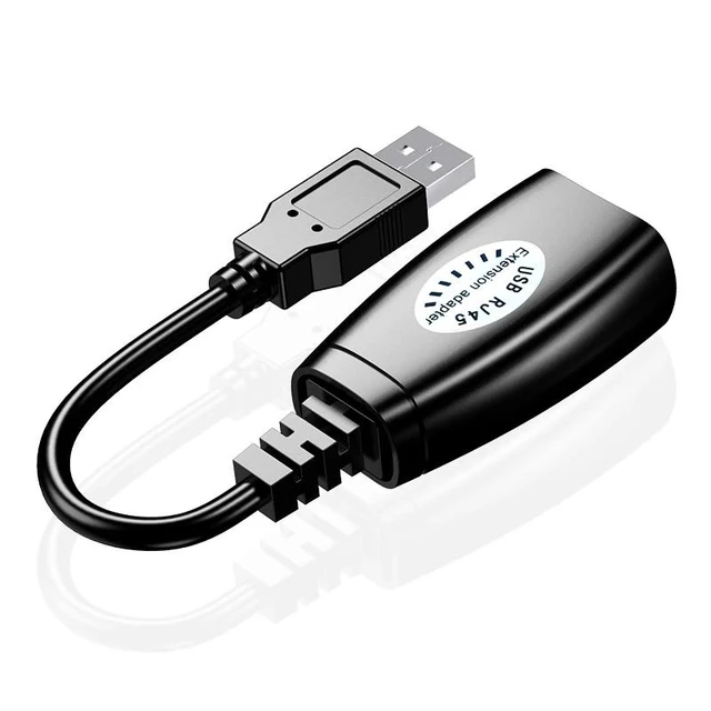 Alt view image 12 of 12 - 30M USB Extender Adapter USB male to Female Extender USB to Rj45 Extension over Cat5e Cat6 Support USB mouse keyboard for PC DVR