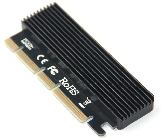 Alt view image 8 of 13 - M.2 SSD PCIE Adapter SSD Case PCI Express X4 X8 X16 NVME M2 SSD 2230 2242 2260 2280 Hard Drive Enclosure Black Aluminum Caddy