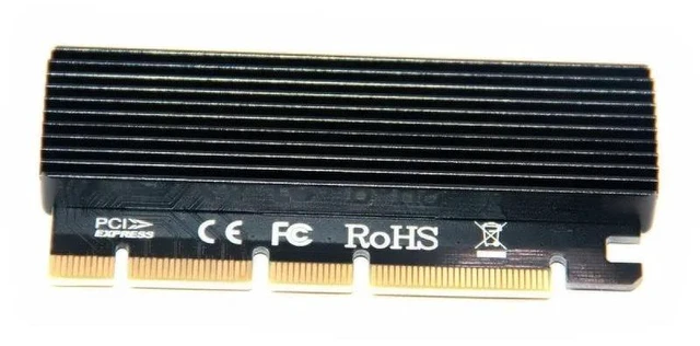Alt view image 10 of 13 - M.2 SSD PCIE Adapter SSD Case PCI Express X4 X8 X16 NVME M2 SSD 2230 2242 2260 2280 Hard Drive Enclosure Black Aluminum Caddy