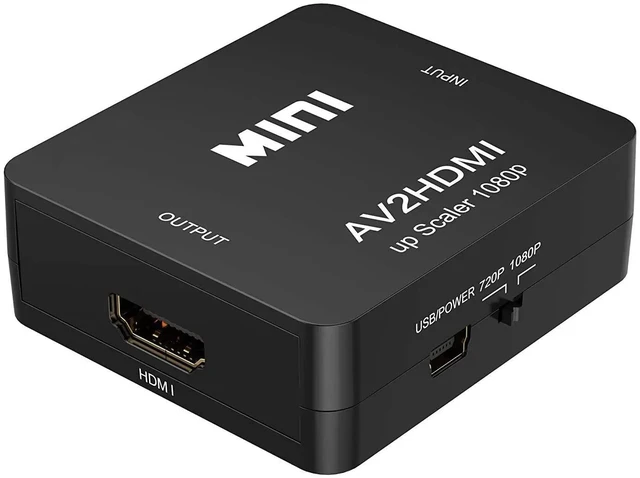 Alt view image 11 of 12 - RCA AV to HDMI Converter High Quality HD 1080P CVBS AV to HDMI Video Converter AV2HDMI Adapter For TV X box PS4 PC DVD Projector
