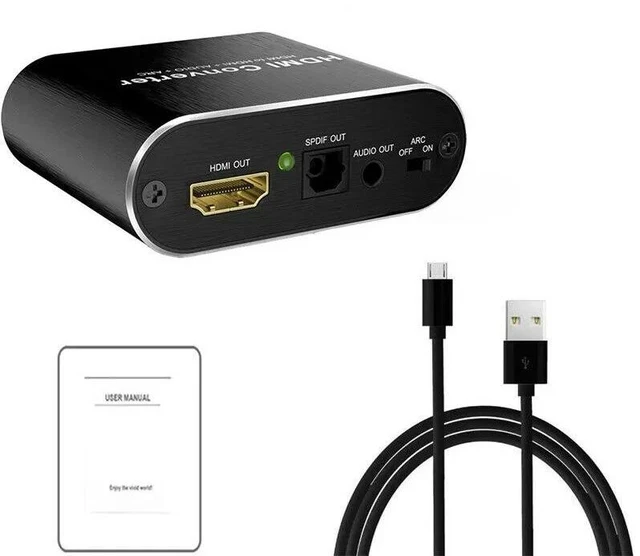 Alt view image 7 of 12 - 4K HDMI Audio Extractor 5.1 CH HDMI 2.0 Audio Extractor with ARC Splitter HDMI to Toslink Audio Converter for PS5 Xbox Series X
