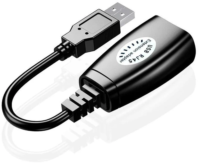 Alt view image 12 of 12 - 1 Pair USB Extender over Single Rj45 Cat5e Cat6 Cable up to 150ft USB to Ethernet Rj45 Extension Transmit Support USB Mouse