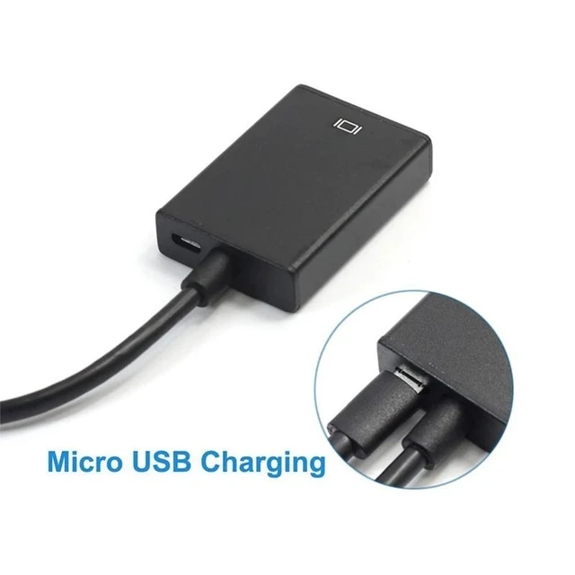 Alt view image 10 of 12 - VGA Male to HDMI-compatible Female 1080P HD Converter Adapter 3.5mm Audio TV AV HDTV PC Video VGA2HDTV For PC Laptop Projector