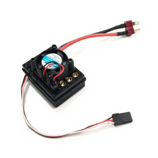 Alt view image 7 of 12 - LiPo Electronic Speed Controller 2S 7.4V 45A RC Model ESC Speed Controller for 2838/2840/2845 Brushless Motor with Cooling Fan