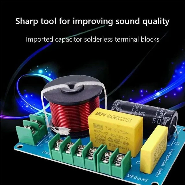 Alt view image 9 of 12 - Home Theater For 3 Way Speaker Frequency Divider Circuit Board For 3.5 Inch Speakers Hifi Audio Filter Bookshelf Dance