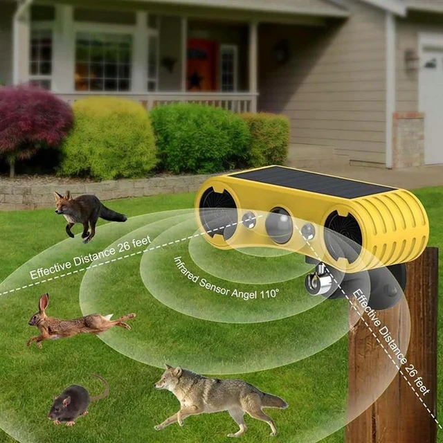 Alt view image 9 of 12 - Solar Motion Sensor Alarm, Outdoor Warning Light,13 Sounds Security Alert System Animal Repeller For Farm Yard Barn