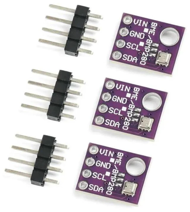 Alt view image 5 of 8 - Atmospheric Pressure Temperature Humidity BME280 5V Sensor Module I2C-SPI Breakout GY-BME280