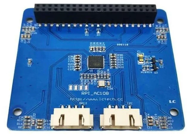 Alt view image 8 of 12 - ReSpeaker Voice Recognition Module for Raspberry Pi AC108 Audio Decoder 4-Microphone Array APA102 LED I2S/I2C fit Pi Zero/2B/3B+