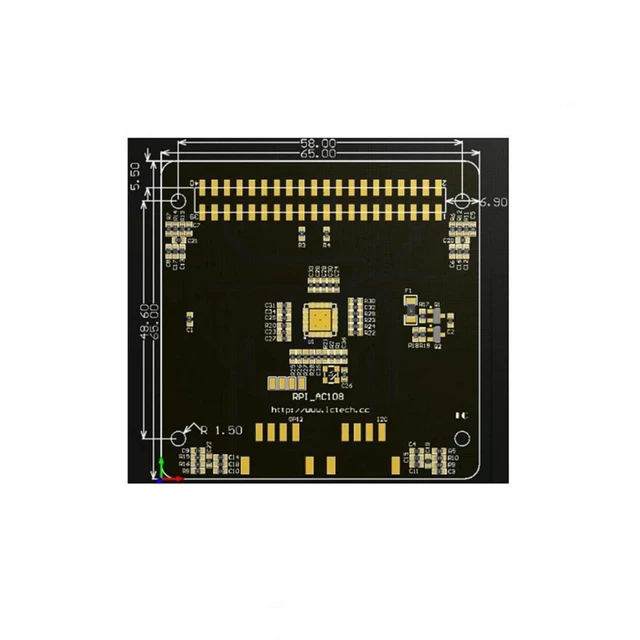 Alt view image 9 of 12 - ReSpeaker Voice Recognition Module for Raspberry Pi AC108 Audio Decoder 4-Microphone Array APA102 LED I2S/I2C fit Pi Zero/2B/3B+