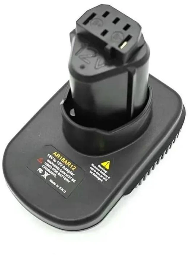 Alt view image 11 of 12 - For Ridgid AEG 18V Li- Adapter AR18AR12 Enabling Compatibility 12V Li- Cordless Tools