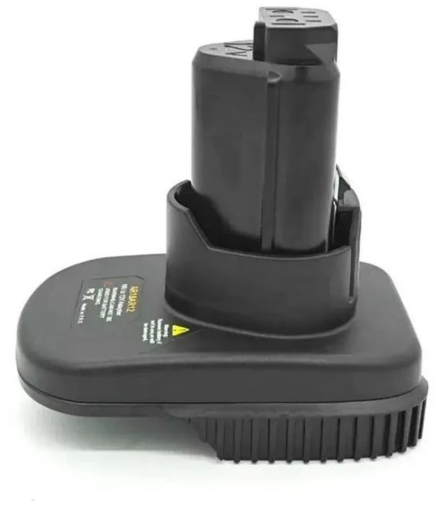 Alt view image 12 of 12 - For Ridgid AEG 18V Li- Adapter AR18AR12 Enabling Compatibility 12V Li- Cordless Tools