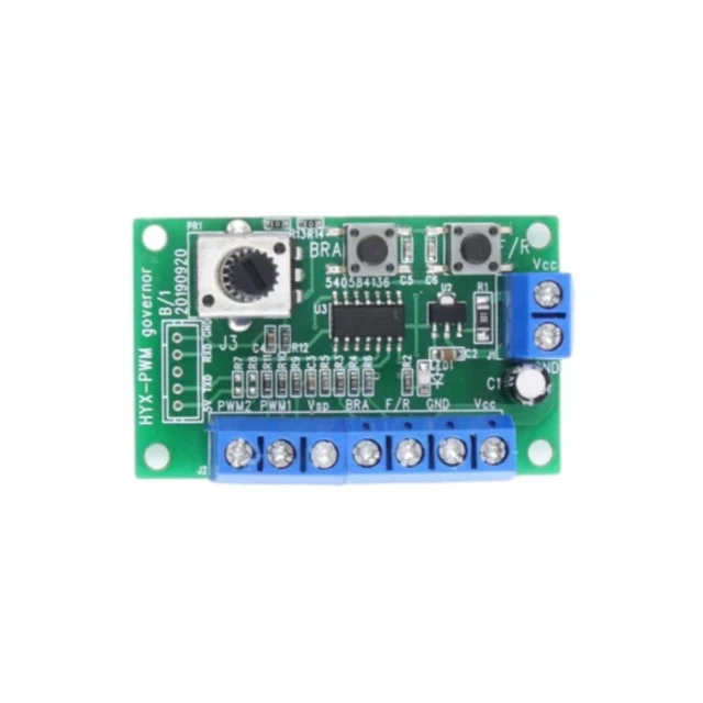 Alt view image 4 of 6 - Brushless Motor Governor DC 5V-28V PWM Speed Controller Motor Forward and Reverse Stepless Speed Regulator