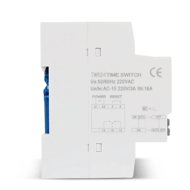 Alt view image 6 of 6 - 1 Second Interval Ring Timer Switch TM624 220V 16A 50Hz 40 Groups School/Factory Bell Controller Second Control Timer Clock