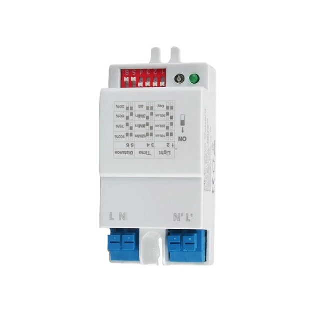 Alt view image 10 of 12 - AC 110-240V Time Adjustable 5.8GHz Microwave Radar Sensor Switch Body Motion Detector Delay Relay Switch LED Light Sensor
