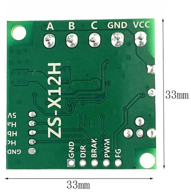 Alt view image 4 of 6 - 100W Brushless Motor Speed Controller with Hall DC6-28V BLDC Driver Board 3 Phase Brushless Motor Speed Regulator with Cable