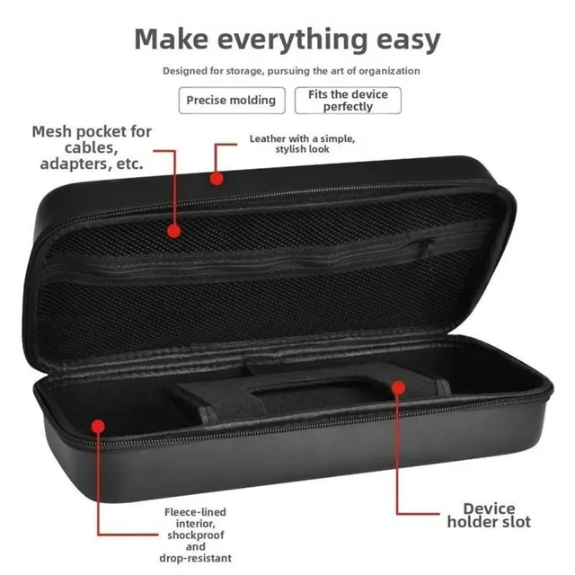 Alt view image 12 of 12 - Carrying Case Shockproof Protective Cover For Onexplayer FLY Apex Handheld Game Console- Bag