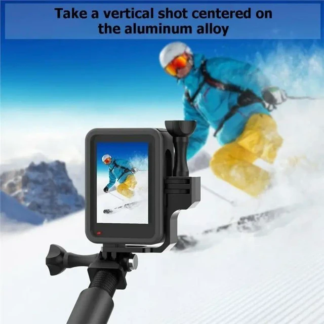 Alt view image 8 of 12 - Vertical Action Camera Shooting Bracket Centered 2 Pcs For Gopro For Gopro11 10 9 Selfie Stick Mount Adapter