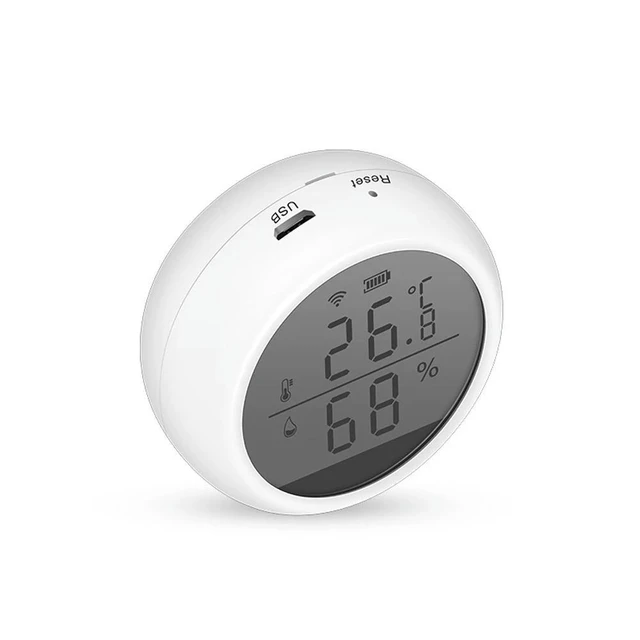 Alt view image 8 of 12 - Temperature Humidity Monitor LCD Screen Digital Display Round Hygrometer Temperature Gauge -10°C-55°C