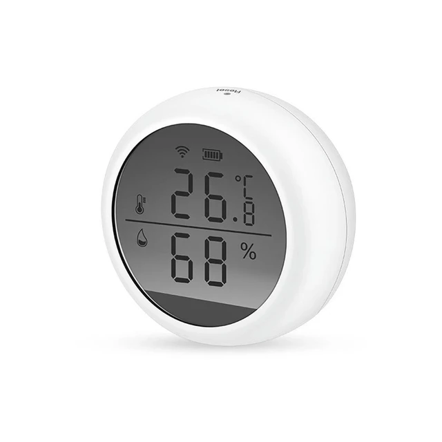 Alt view image 10 of 12 - Temperature Humidity Monitor LCD Screen Digital Display Round Hygrometer Temperature Gauge -10°C-55°C