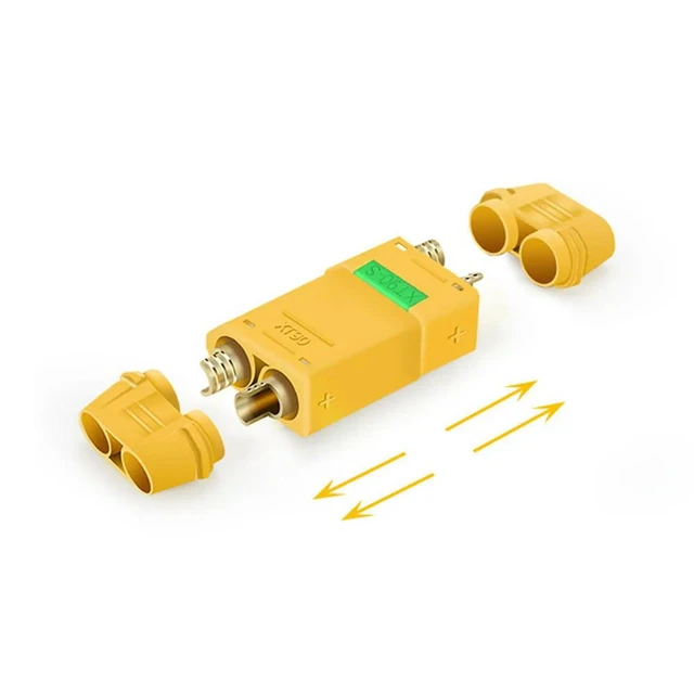 Alt view image 10 of 12 - XT90S Model Connector Airplane Plug 30A High Current Anti-Spark Male Female Connector for ESC Charger Lead 5 Pair