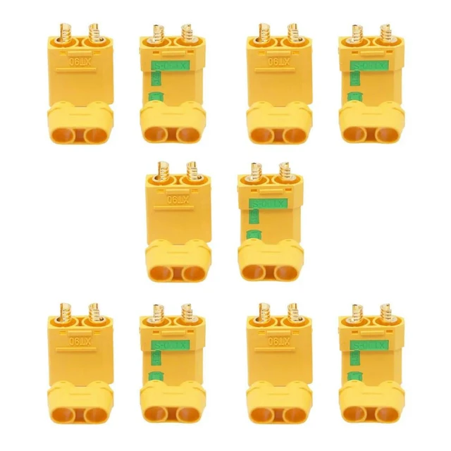 Alt view image 11 of 12 - XT90S Model Connector Airplane Plug 30A High Current Anti-Spark Male Female Connector for ESC Charger Lead 5 Pair
