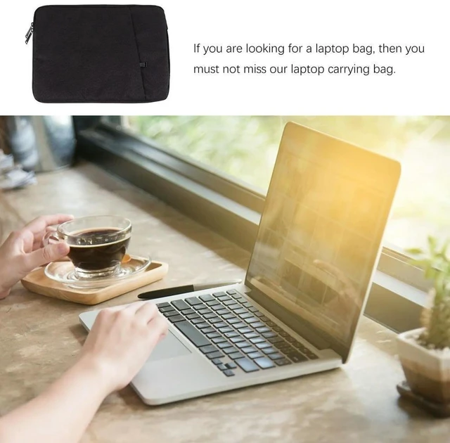 Alt view image 8 of 12 - 1Pcs Laptop Handbag Fashionable Waterproof Laptop Case with Multi-Layer Protection Shockproof Sleeve for Tablets Cables Cards