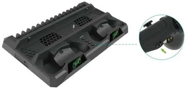 Alt view image 12 of 12 - Cooling Fan Base For PS4 Cooling Base For SLIM Cooling Base Multi Functional Cooling Base