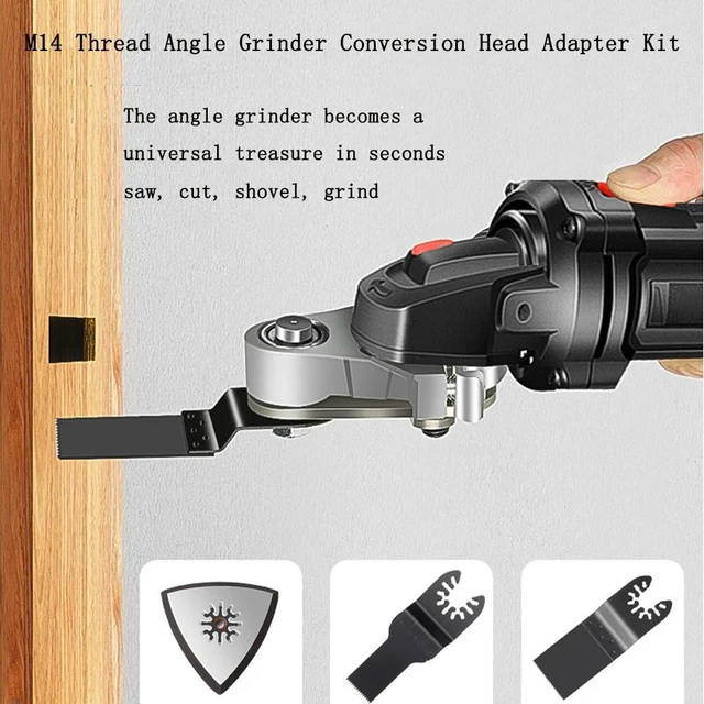 Alt view image 5 of 6 - M14 Thread Type 115 125 Angle Grinder Conversion Head Adapter with Power Oscillating Tool Adapter Tool Kit