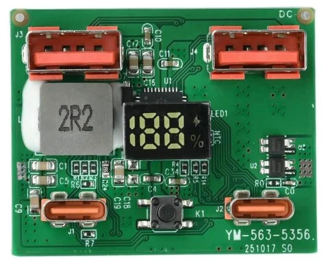 Alt view image 6 of 6 - 22.5W Fast Charging Module IP5356 DIY Mobile Power Control Motherboard Multiple Protocol Type-C/USB Interface Support PD/QC/VOOC
