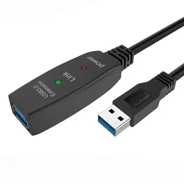 Alt view image 11 of 12 - Active USB 3.0 Extension Cable 10M With Amplifier USB 3.0 Type A Male To Female USB 3.0 Extender Repeater Cable Cord