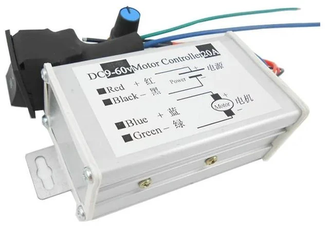 Alt view image 8 of 12 - High Power PWM Control Switch Motor Speed Regulator Control Governor DC Motor Speed Controller DC9-60V 1200W 20A Forward/Reverse