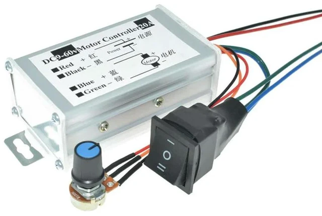 Alt view image 7 of 12 - High Power PWM Control Switch Motor Speed Regulator Control Governor DC Motor Speed Controller DC9-60V 1200W 20A Forward/Reverse