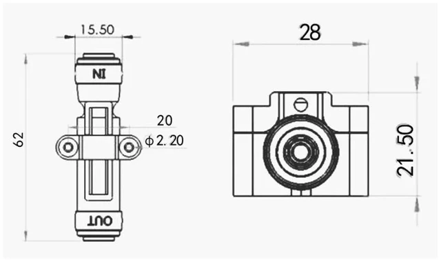 Alt view image 6 of 6 - 1/4" Water Flow Switch Low-flow Startup Normally Open for Water Purifier Dispenser Plastic Water Flow Switch Flow Control Sensor