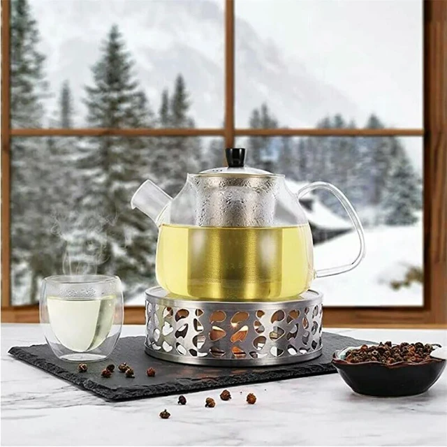 Alt view image 12 of 12 - Stainless Steel Tea Warmer with Light Holder for Hot Tea and Hot Coffee Pots