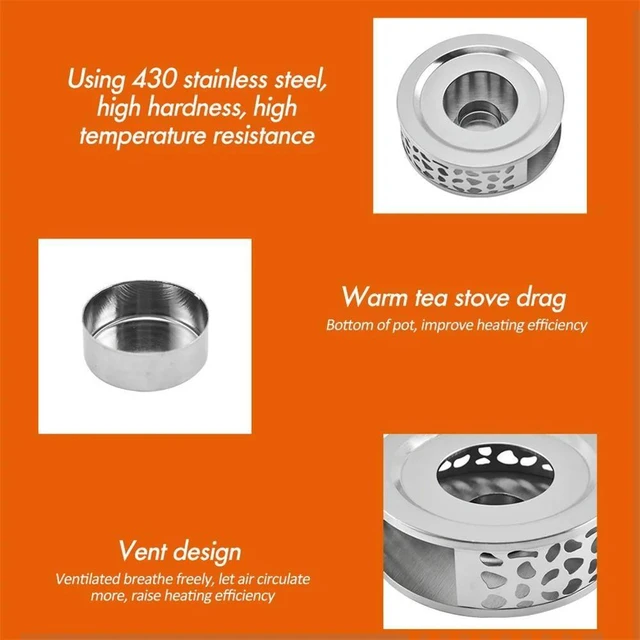 Alt view image 8 of 12 - Stainless Steel Tea Warmer with Light Holder for Hot Tea and Hot Coffee Pots