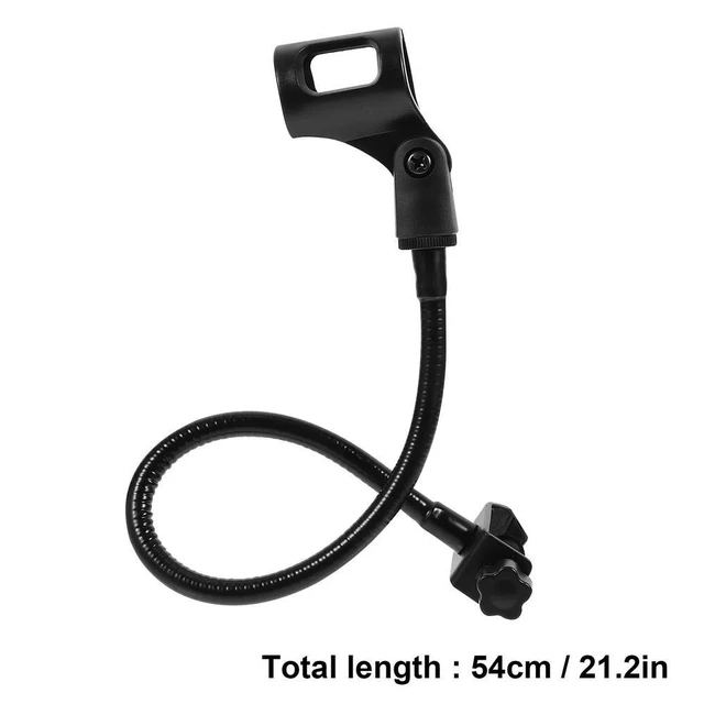 Alt view image 12 of 12 - 1Pcs Premium Goose Neck Microphone Stand Clip Mount Adjustable Mic Holder Compatible with Most Mics for Broadcasting Karaoke
