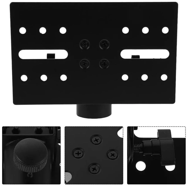 Alt view image 6 of 8 - Heavy Duty Speaker Stand Tray Adjustable Iron Tripod Tray Support 17.5x12.5cm for Projectors Laptops Tablets Audio Equipment