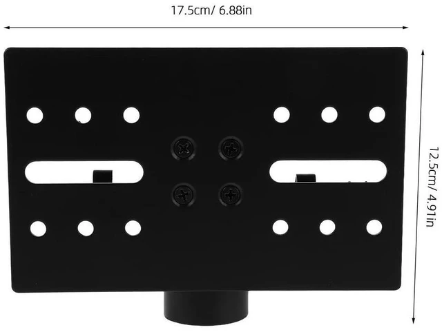 Alt view image 8 of 8 - Heavy Duty Speaker Stand Tray Adjustable Iron Tripod Tray Support 17.5x12.5cm for Projectors Laptops Tablets Audio Equipment