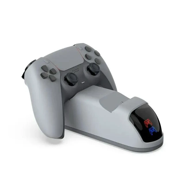 Alt view image 12 of 12 - Controller For PS5 Dual Charging Dock Stand With LED Indicator Light For PS5 Gamepad Controller