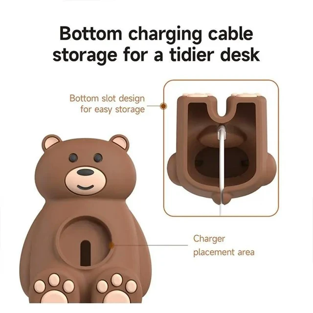 Alt view image 9 of 12 - Desktop Charging Stand For Galaxy For Watch 8/7/6/6 Classic- Silicone Dock For Watch 5& Later