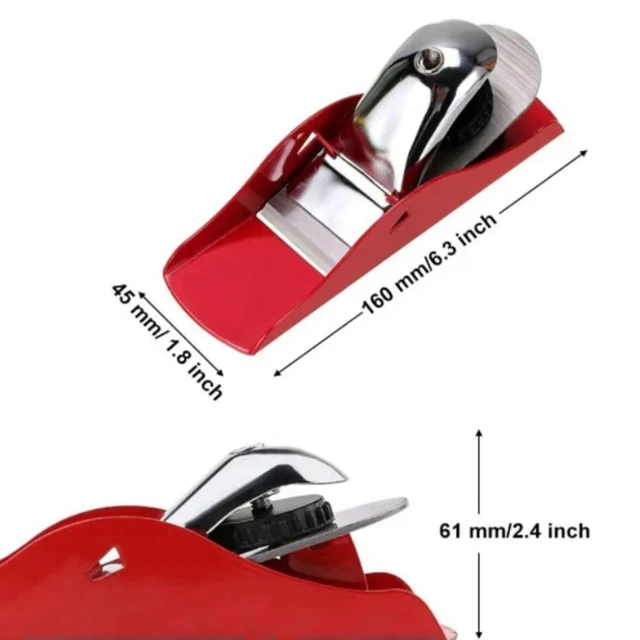 Alt view image 5 of 6 - Mini Hand Planer Block Plane Red Adjustable Small Hand Wood Tiny Trimming Planer for Wood Craft Carver Working