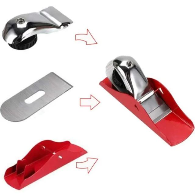 Alt view image 6 of 6 - Mini Hand Planer Block Plane Red Adjustable Small Hand Wood Tiny Trimming Planer for Wood Craft Carver Working