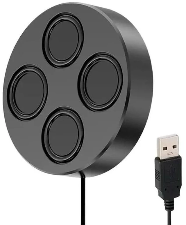 Alt view image 7 of 12 - Magnetic Speaker USB Sound Card Audio Computer Desktop Speaker Blue Tooth High Volume Heavy Bass Universal Wired Speaker