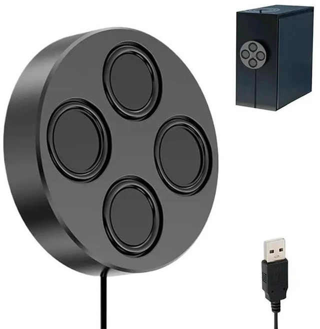 Alt view image 11 of 12 - Magnetic Speaker USB Sound Card Audio Computer Desktop Speaker Blue Tooth High Volume Heavy Bass Universal Wired Speaker