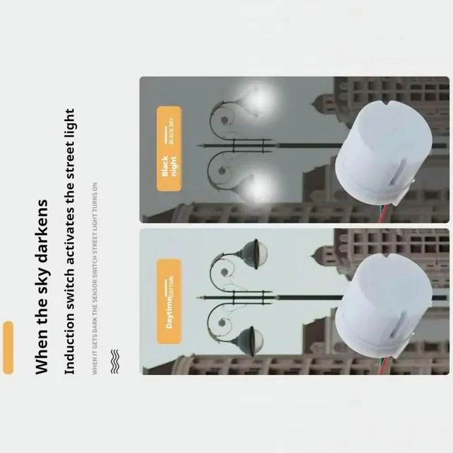 Alt view image 4 of 6 - Light Control Sensor Switch Outdoor Photoelectric Switch 25A Rainproof High Power Automatic On Off Photoelectric Sensor Switch