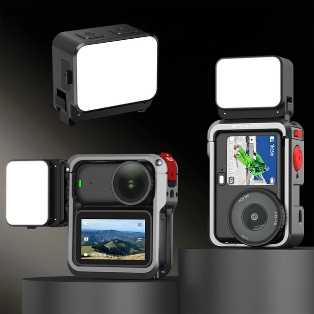 Alt view image 6 of 6 - LED Action Camera Video Light Selfie Lighting for Osmo Nano Action 6 Camera Cage Accessories