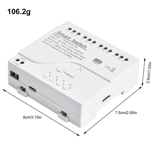Alt view image 4 of 6 - DC 5V-32V ligence Relay Module 5V 12V 24V Module Things Home Remote Control Switch