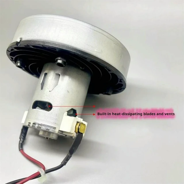 Alt view image 4 of 6 - DC 21.6V Vacuum Cleaner Fan Motor Front Rear Ball Bearing Built-in Heat Dissipation Blade Fan Motor 150W Strong Suction Motor