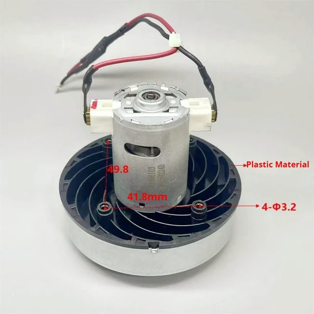 Alt view image 6 of 6 - DC 21.6V Vacuum Cleaner Fan Motor Front Rear Ball Bearing Built-in Heat Dissipation Blade Fan Motor 150W Strong Suction Motor