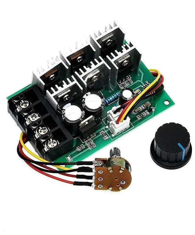 Alt view image 4 of 6 - PWM Motor Speed Controller DC 9-55V 40A Motor Speed Regulator 2000W High Power Linear Speed Control Module 9V 12V 24V 36V 48V